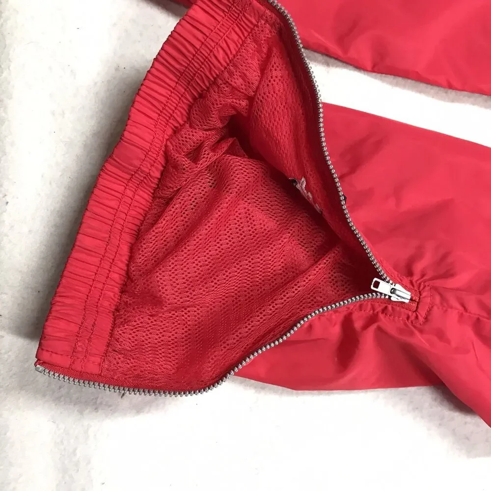 80s NIKE Team Ohio State Track Pants Men L 34x32 Red  Drawstring Mesh Lined vtg
